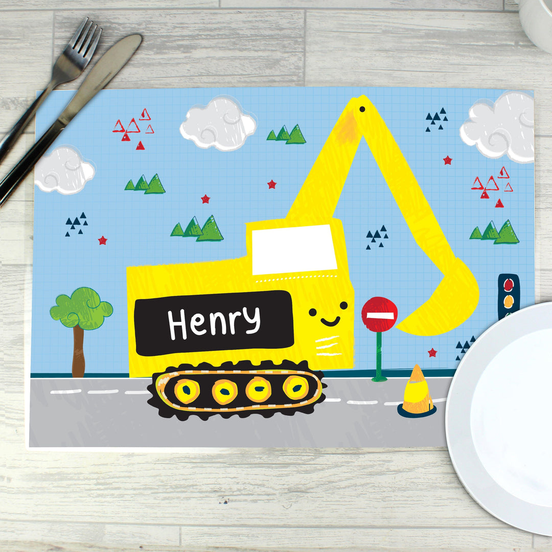 Personalised Digger Placemat Placemats Mini Bee 