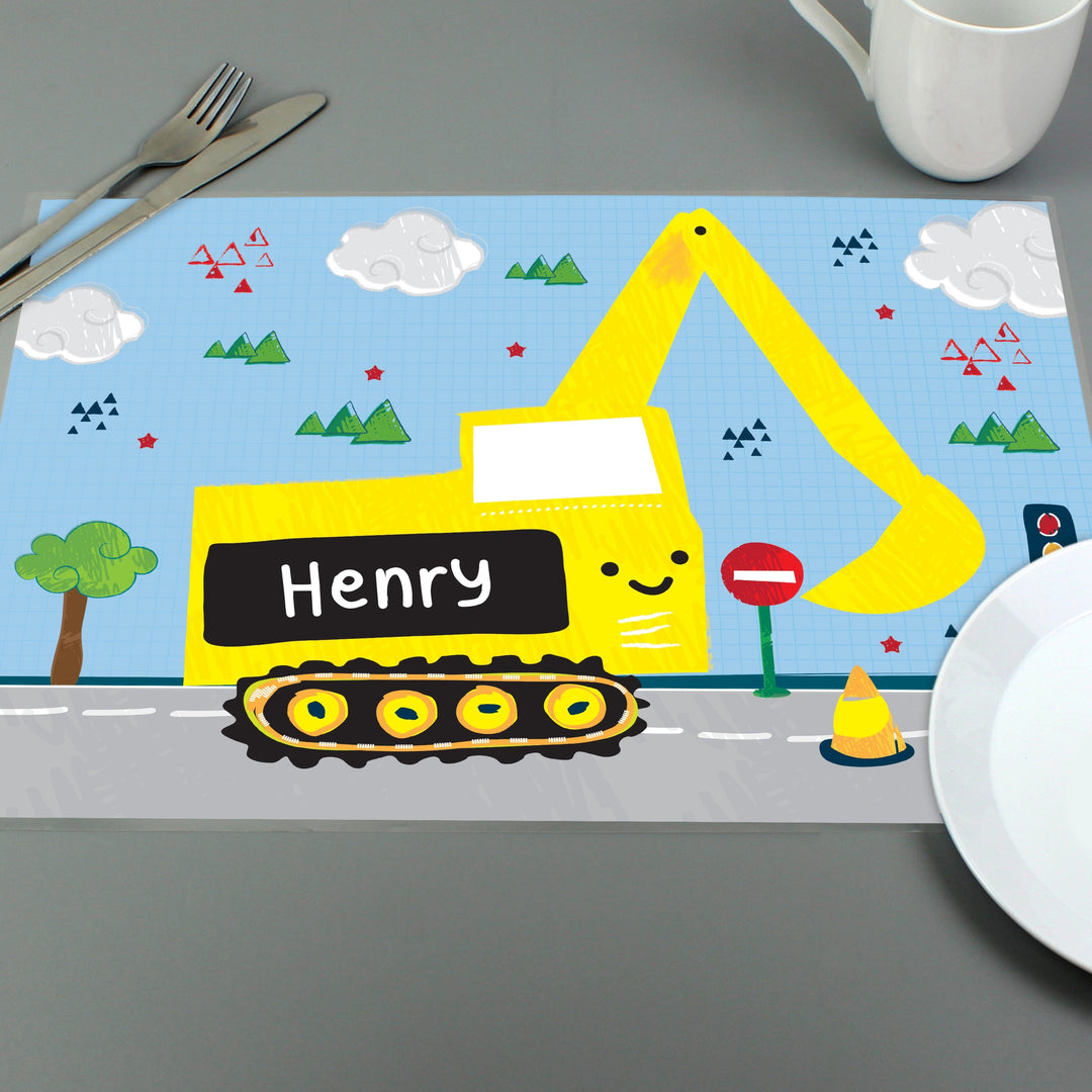 Personalised Digger Placemat Placemats Mini Bee 