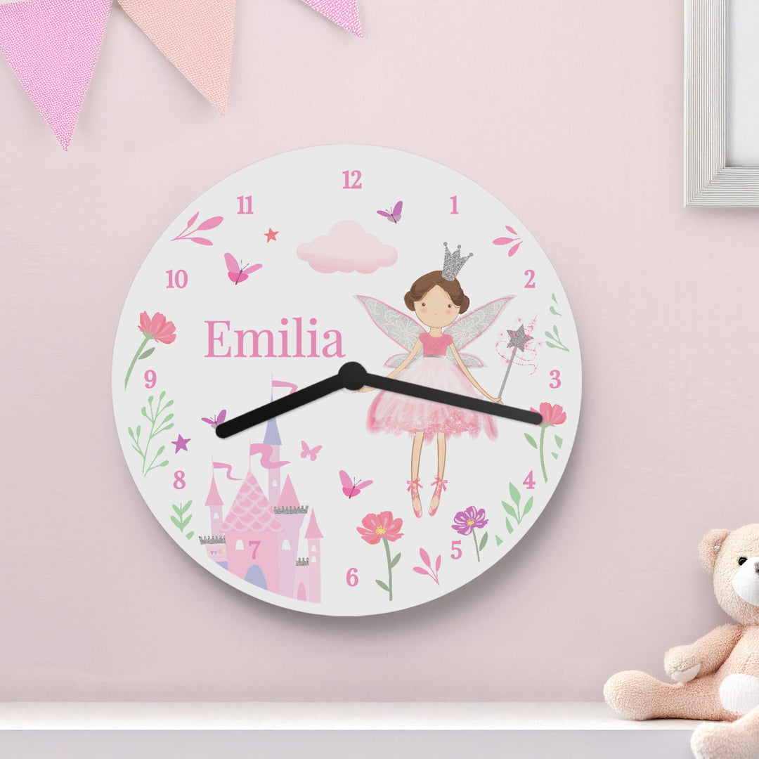 Personalised Fairy Princess Wooden Clock Mini Bee Wall Clocks