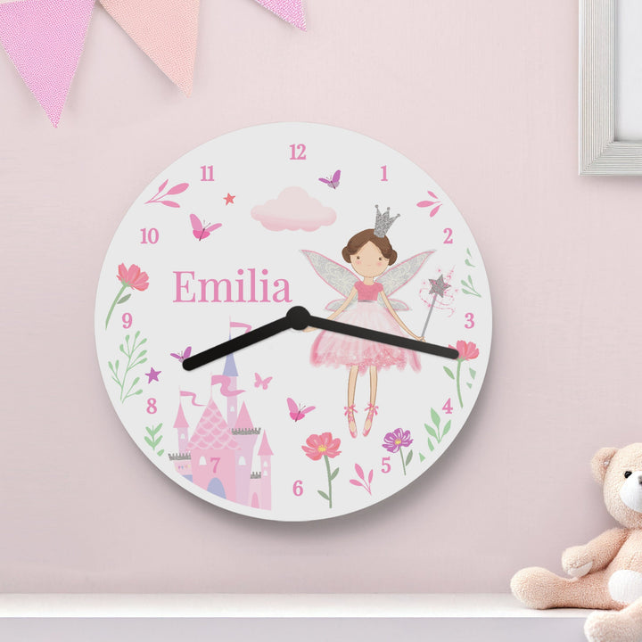 Personalised Fairy Princess Wooden Clock Mini Bee Wall Clocks