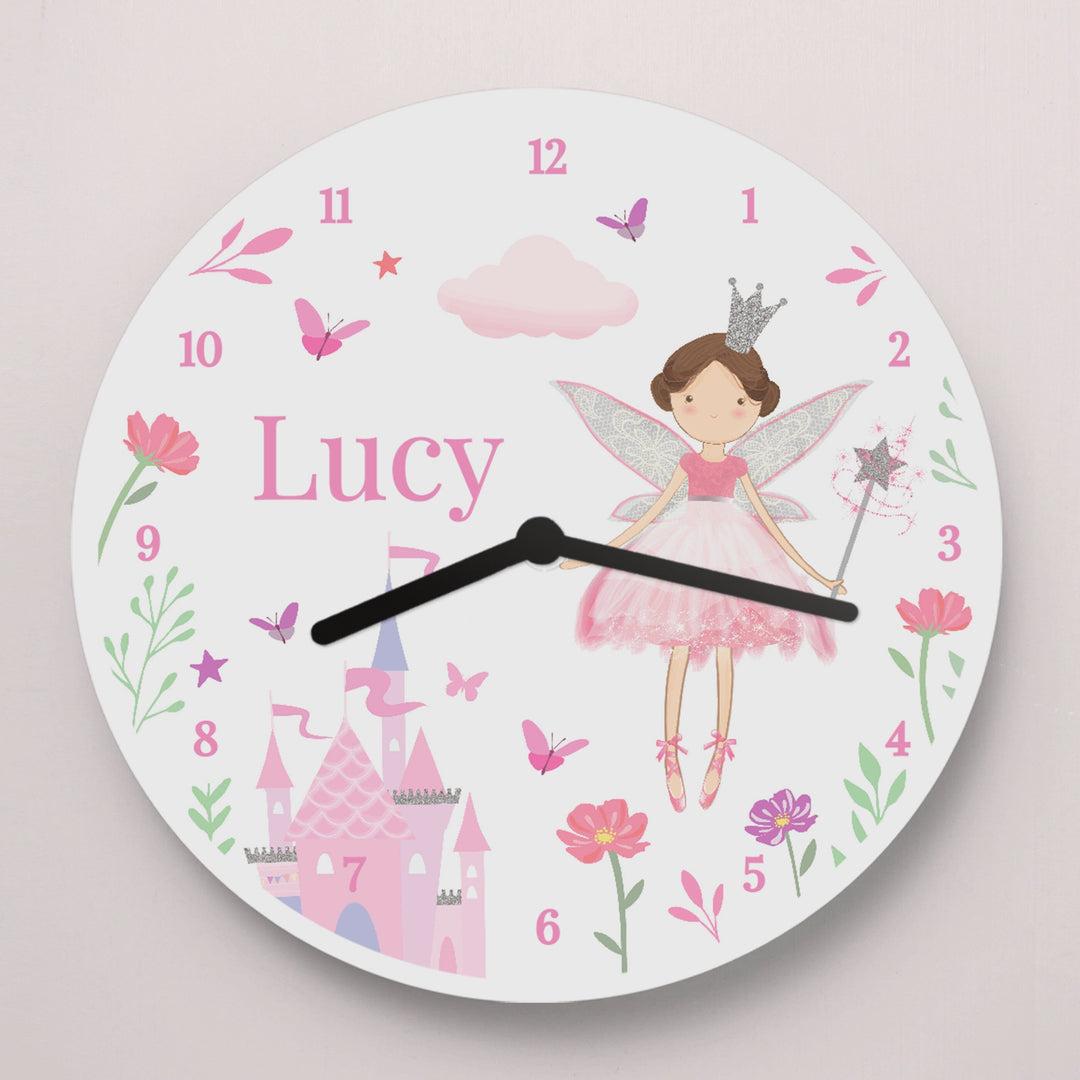 Personalised Fairy Princess Wooden Clock Mini Bee Wall Clocks