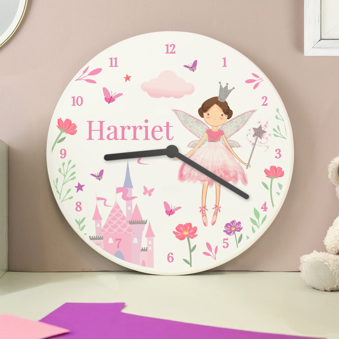 Personalised Fairy Princess Wooden Clock Mini Bee Wall Clocks