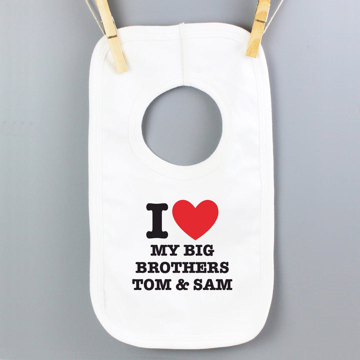 Personalised I HEART Baby Bib Bibs Mini Bee 