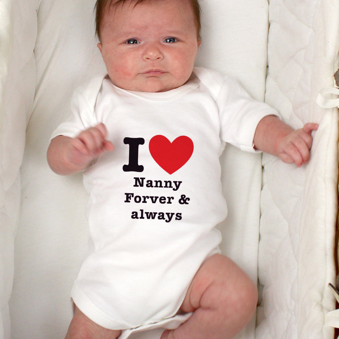 Personalised I HEART Baby Vest Baby One-Pieces Mini Bee 
