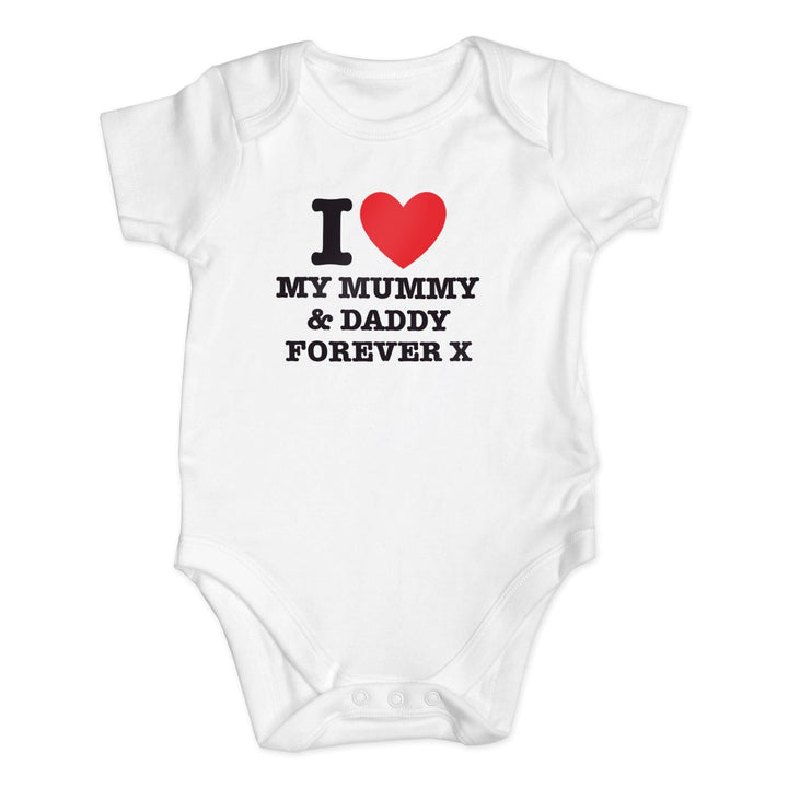 Personalised I HEART Baby Vest Baby One-Pieces Mini Bee 