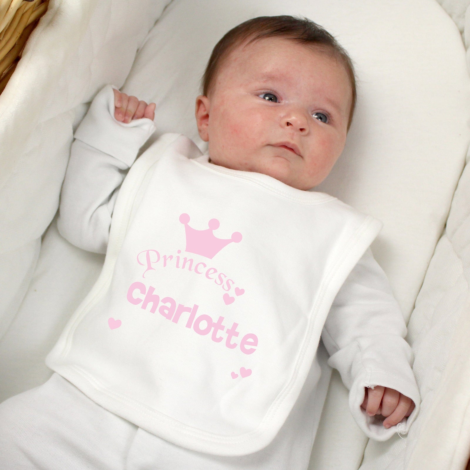 Personalised Princess Bib Bibs Mini Bee 