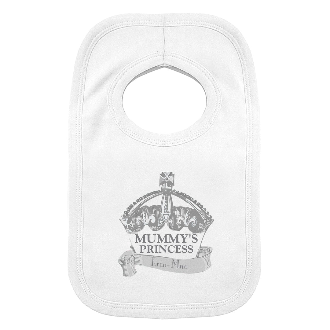 Personalised Royal Crown Bib Bibs Mini Bee 