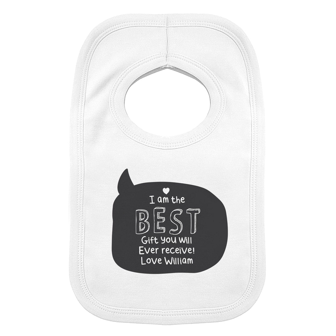 Personalised Speech Bubble Bib Bibs Mini Bee 