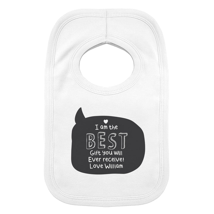 Personalised Speech Bubble Bib Bibs Mini Bee 