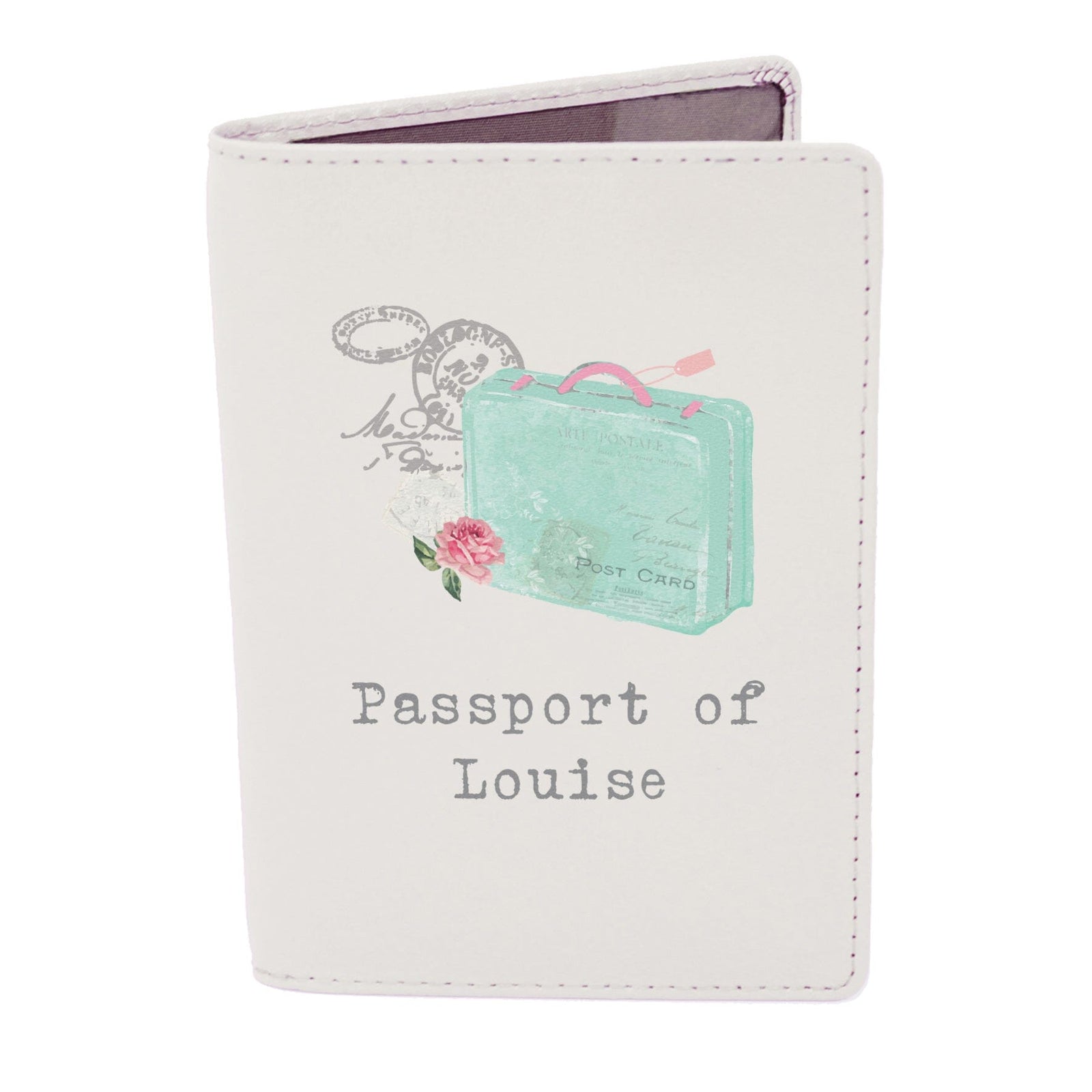 Personalised Vintage Pastel Travel Cream Passport Holder Luggage Tags Mini Bee 