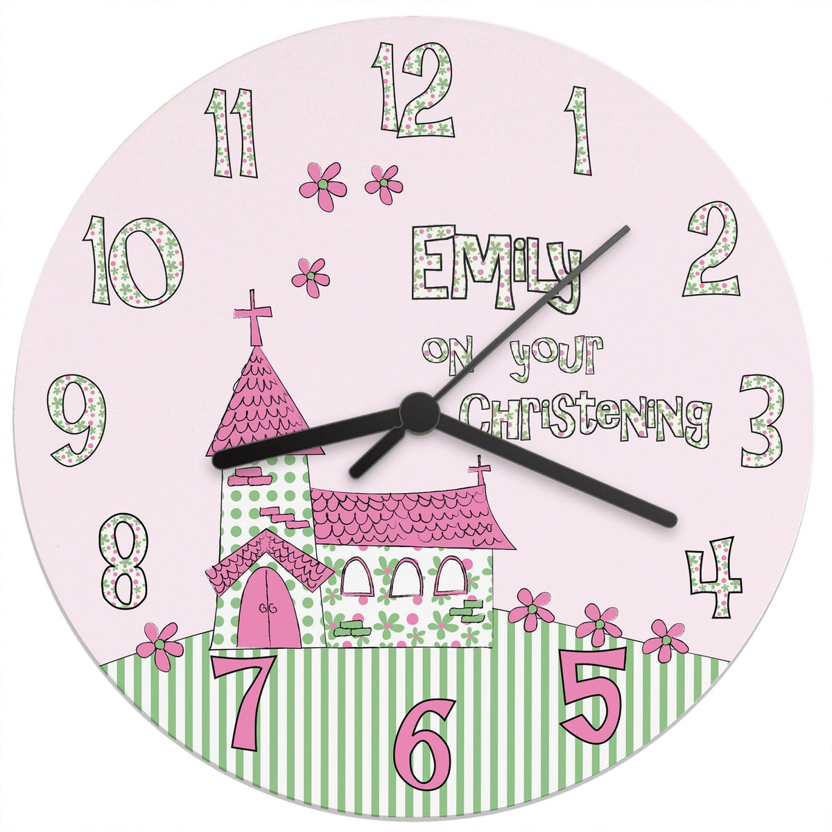 Church Clock Pattern Whimsical Church Christening Clock – Mini Bee