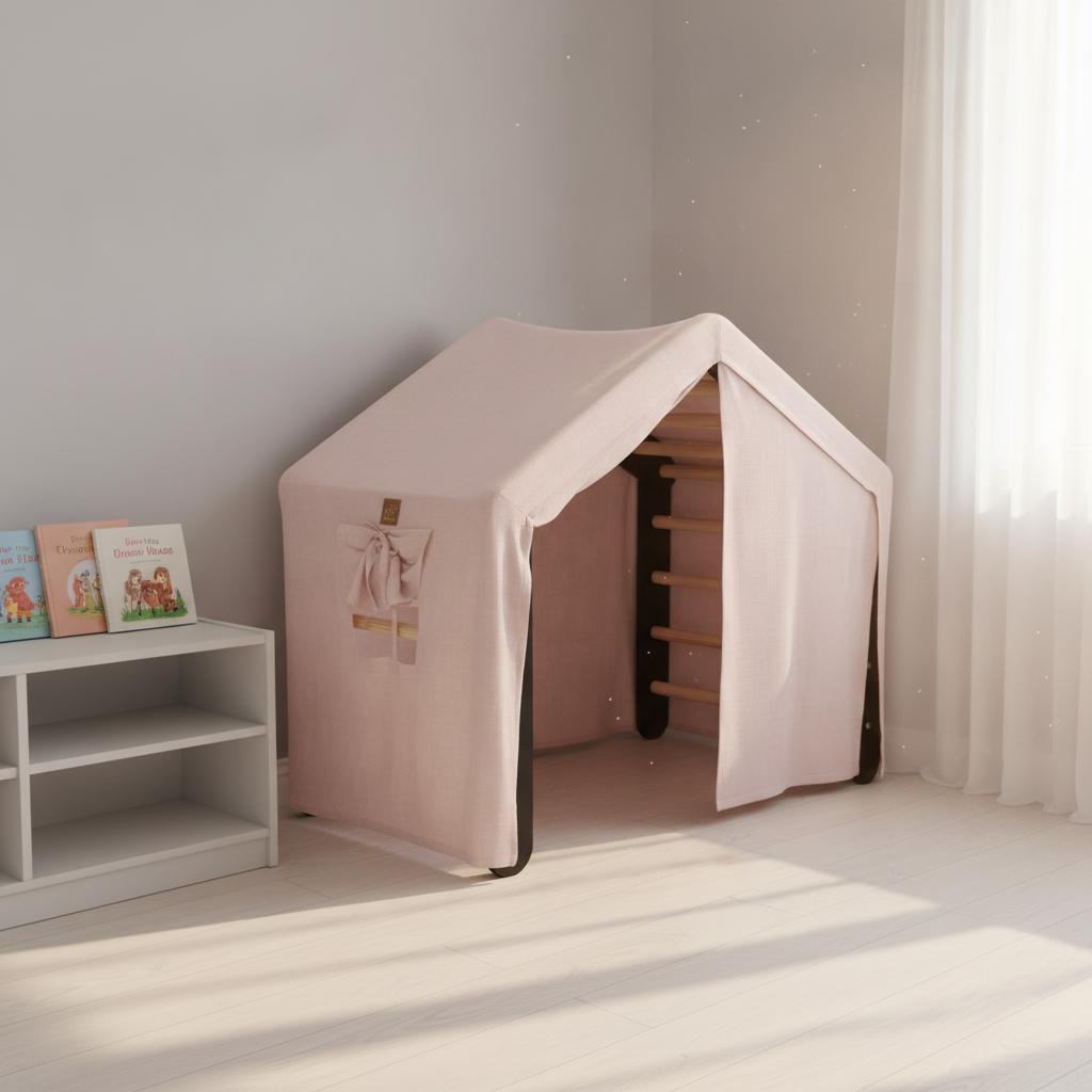 MeowBaby House and Ladder Climbing Set styled in a children's bedroom corner