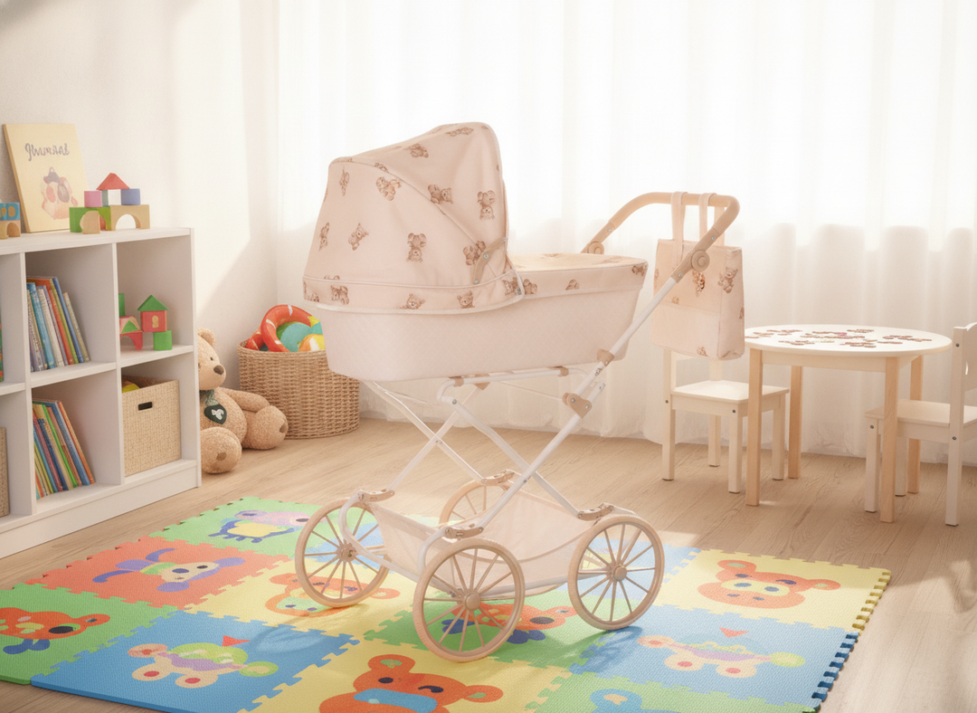 Roma Teddy Reborn Dolls Pram - lifestyle scene 2