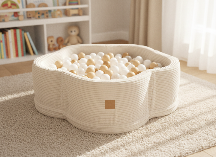 MeowBaby Vanila Aesthetic Flower ball pit in a lifestyle setting: Built For Where Play Actually Happens