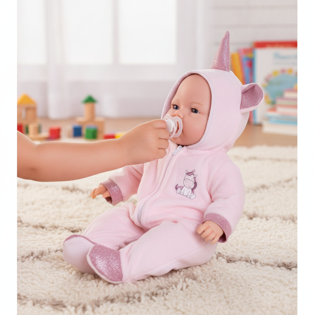 Notice, respond, settle - Antonio Juan Bimba Unicorn Crying Baby Doll, 37cm, Nestoro