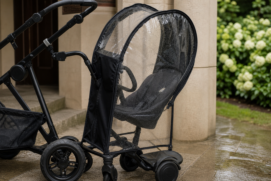 Roma 4 Rider Rain Cover product detail in a natural setting