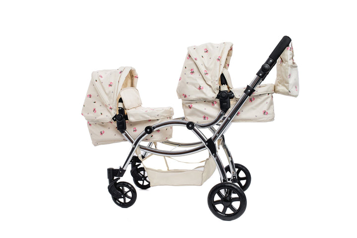 Roma Darcie Cream Twins Dolls Pram Dolls Pram Roma 