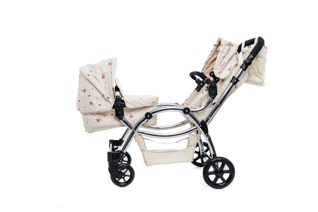 Roma Darcie Cream Twins Dolls Pram Dolls Pram Roma 