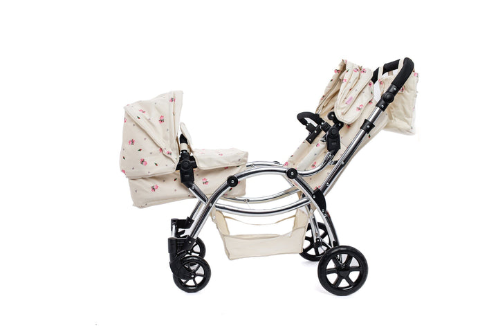 Roma Darcie Cream Twins Dolls Pram Dolls Pram Roma 