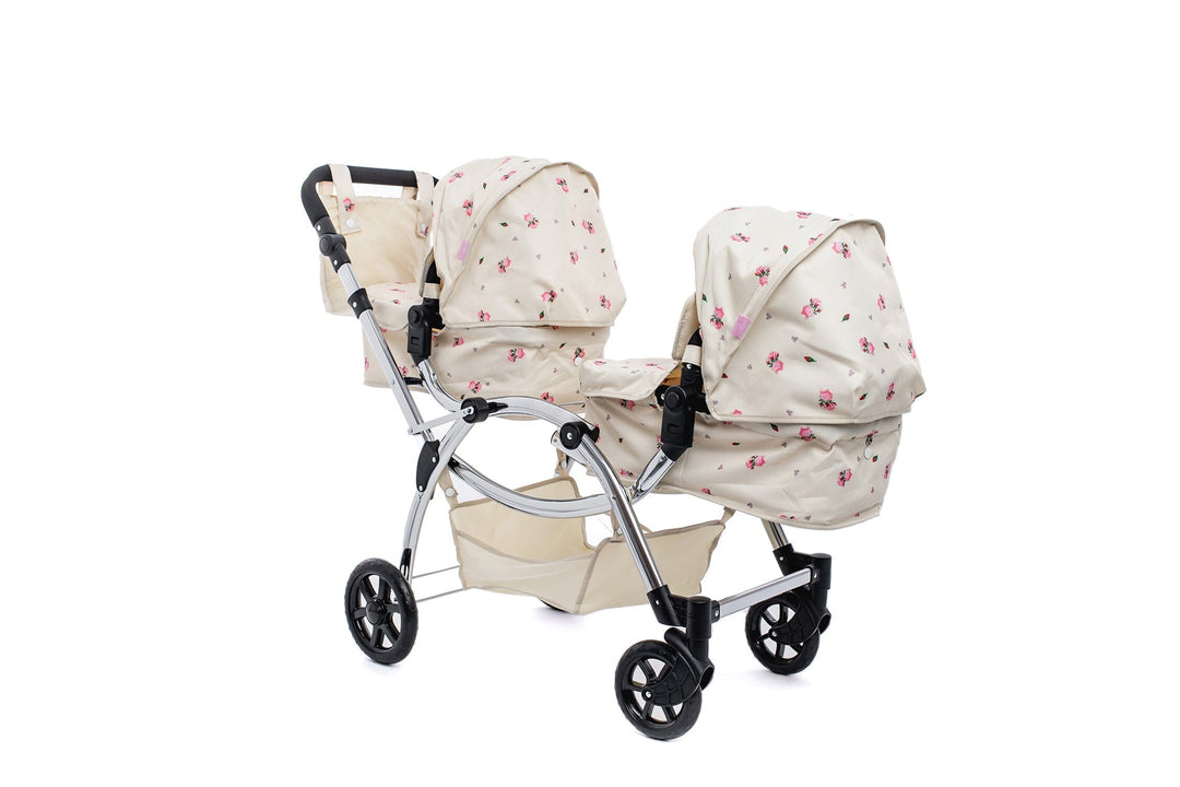 Roma Darcie Cream Twins Dolls Pram Dolls Pram Roma 