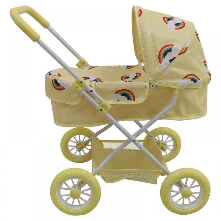 Roma Rupert Dolls Pram in Primrose, shopping basket underneath the carrycot