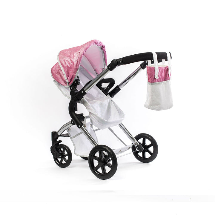 Roma Stephanie Single Dolls Pram with coordinating changing bag attached
