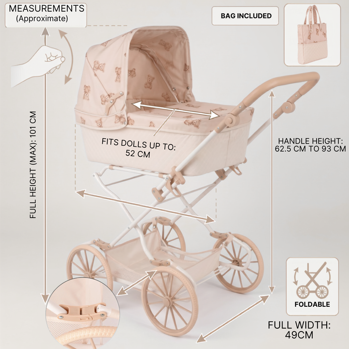 Roma Teddy Reborn Dolls Pram, supplier gallery view 1