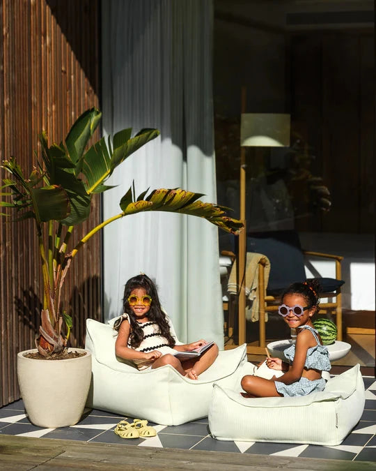 Wigiwama Azure Outdoor Square Ottoman Mini Bee Floor Chairs