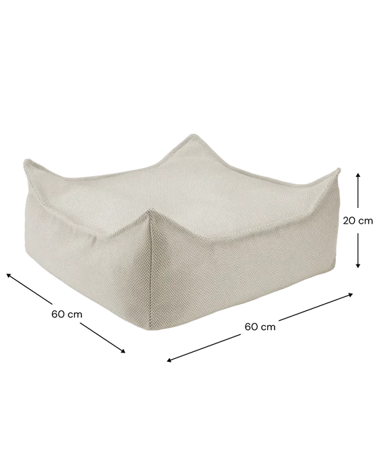 Wigiwama Azure Outdoor Square Ottoman Mini Bee Floor Chairs