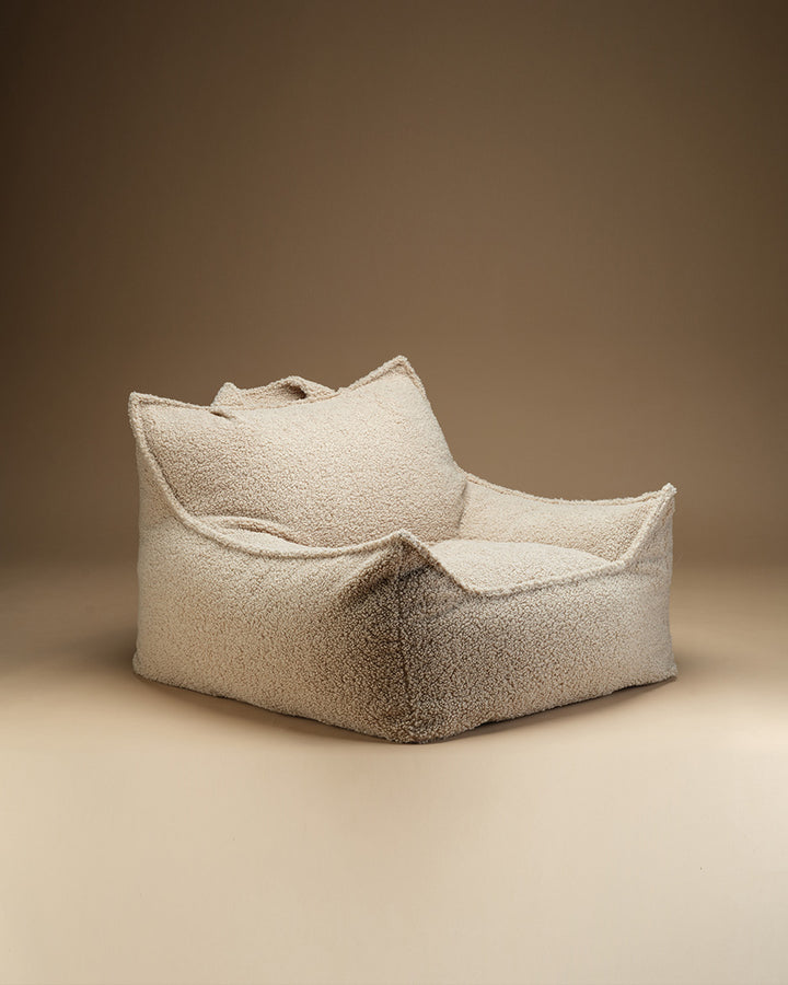 Biscuit Wigiwama Club Chair, side profile view