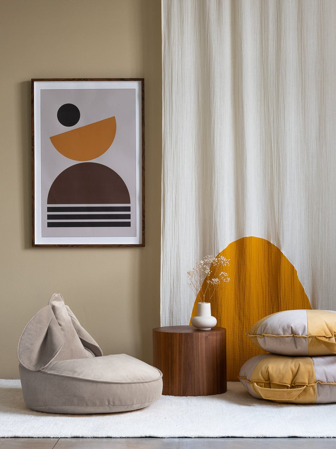 Wigiwama Dusty Beige Bunny Beanbag Chair Bean Bag Chair Wigiwama 